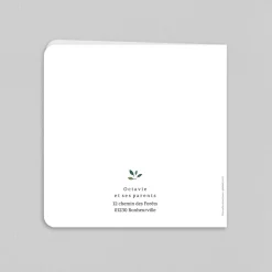 Créations En Collaboration | Faire-part Naissance Fille^Planet cards Couffin et Petites Feuilles