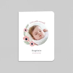 Faire-part Naissance Fille^Planet cards Couronne d'Anémones