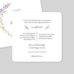 Faire-part Mariage Champêtre | Gamme Complète^Planet cards Couronne de fleurs et aquarelle