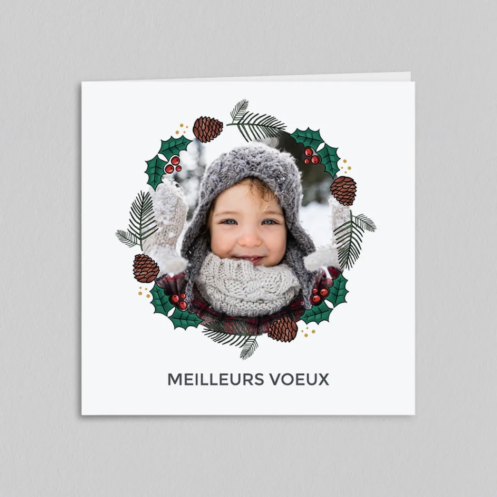 Carte De Vœux Famille | Carte De Vœux Nature^Planet cards Couronne De Pins