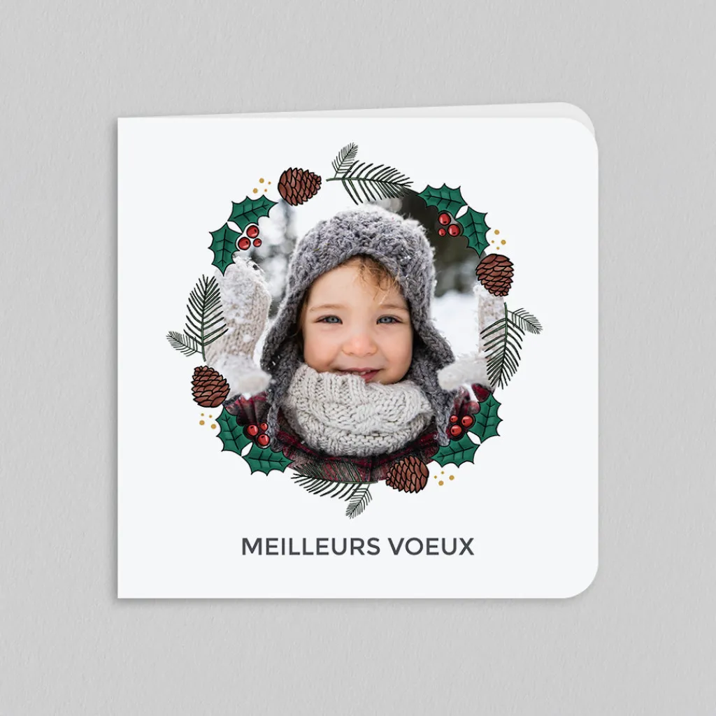 Carte De Vœux Famille | Carte De Vœux Nature^Planet cards Couronne De Pins