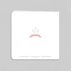 Faire-part Baptême Fille^Planet cards Couronne en fleurs