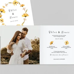 Faire-part Mariage Champêtre^Planet cards Couronne et Herbier