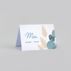 Marque-place Mariage^Planet cards Couronne Eucalyptus et Fleurs Séchées