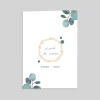 Livret De Messe Mariage^Planet cards Couronne Eucalyptus et Fleurs Séchées