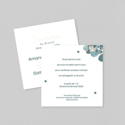 Carte D'invitation Mariage^Planet cards Couronne Eucalyptus et Fleurs Séchées
