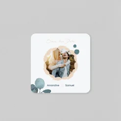Save The Date^Planet cards Couronne Eucalyptus et Fleurs Séchées