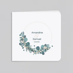 Faire-part Mariage Champêtre | Gamme Complète^Planet cards Couronne eucalyptus et fleurs séchées