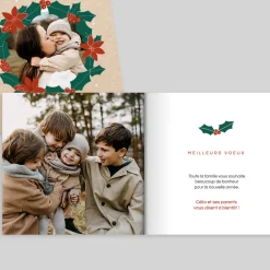 Carte De Vœux Famille^Planet cards Couronne Hivernale