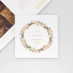 Faire-part Mariage Champêtre | Gamme Complète^Planet cards Couronne Jaune Rose