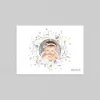 Carte Remerciement Baptême Photo^Planet cards Couronne pastel
