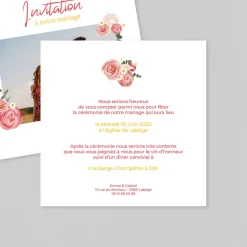 Carte D'invitation Mariage^Planet cards Couronne Roses