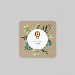 Faire-part Baptême Civil^Planet cards Couronne Tropicale