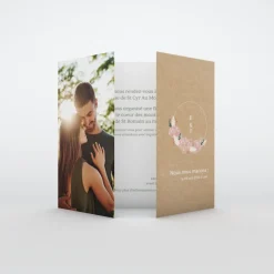 Faire-part Mariage Bohème | Faire-part Mariage Champêtre^Planet cards Couronne Verte et Rose