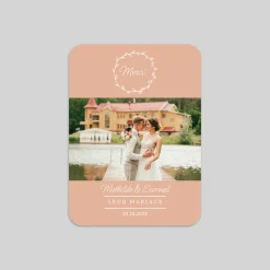 Carte Remerciement Mariage Champêtre^Planet cards Couronne végétale