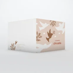 Faire-part Baptême Champêtre | Faire-part Baptême Fille^Planet cards Couronne Végétale et Colombes Fille