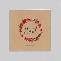 Carte De Vœux Entreprise Nature^Planet cards Couronne Végétale Rouge