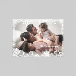 Carte De Vœux Famille | Carte De Vœux Nature^Planet cards Cristaux de neige