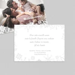 Carte De Vœux Famille | Carte De Vœux Nature^Planet cards Cristaux de neige