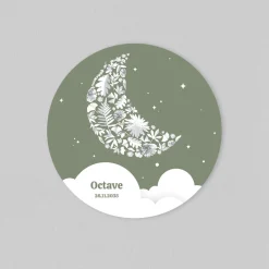 Faire-part Naissance Original | Créations En Collaboration^Planet cards Croissant de Lune