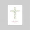 Faire-part Baptême Champêtre | Faire-part Baptême Fille^Planet cards Croix Champêtre