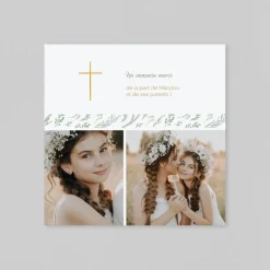 Carte Remerciement Communion^Planet cards Croix des Champs