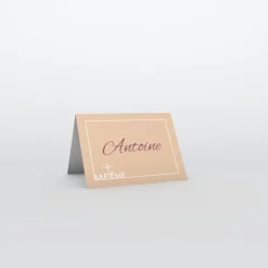 Marque-place Baptême^Planet cards Croix fine