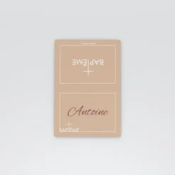 Marque-place Baptême^Planet cards Croix fine