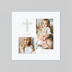 Carte Remerciement Communion^Planet cards Croix Florale