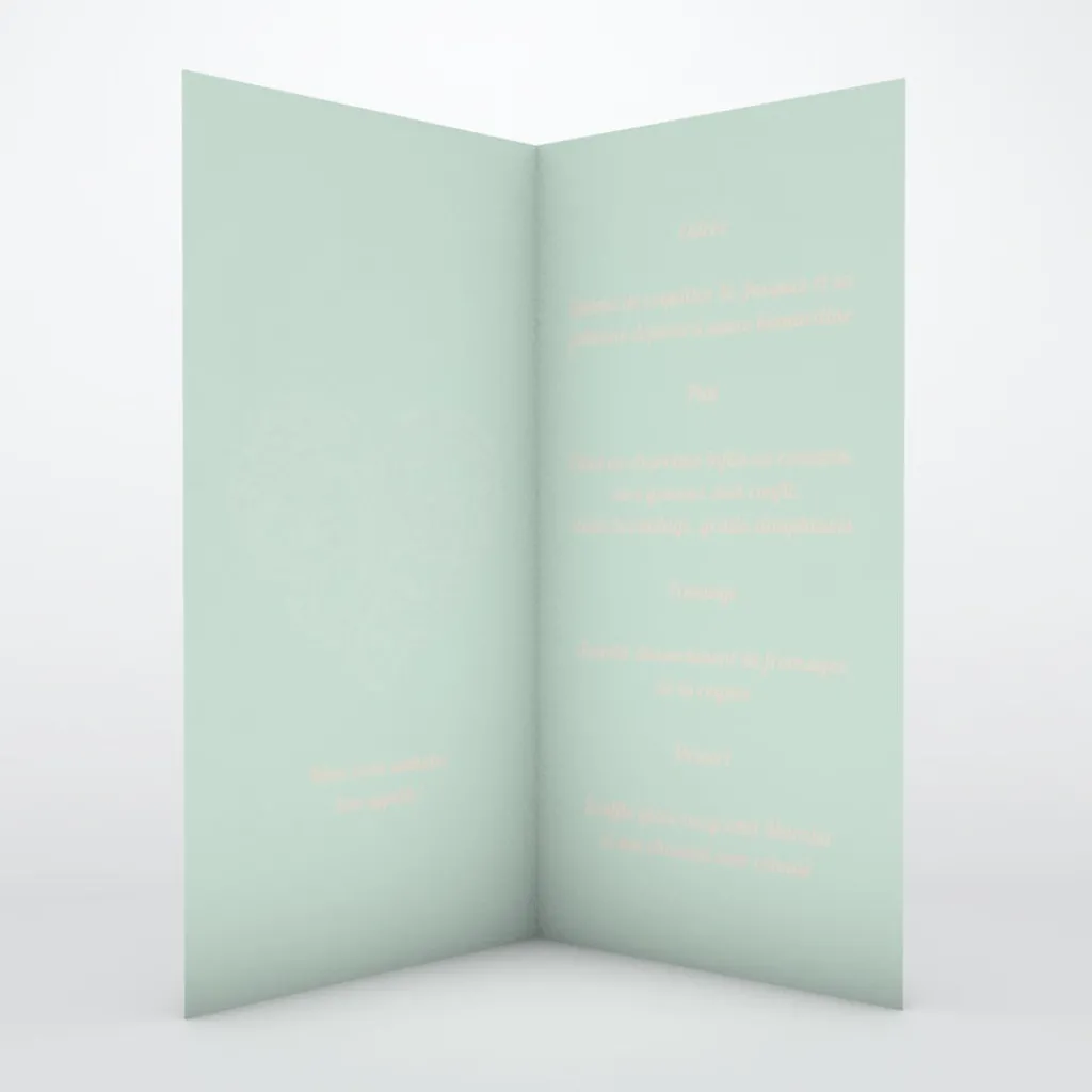 Menu Baptême^Planet cards Cœur Original