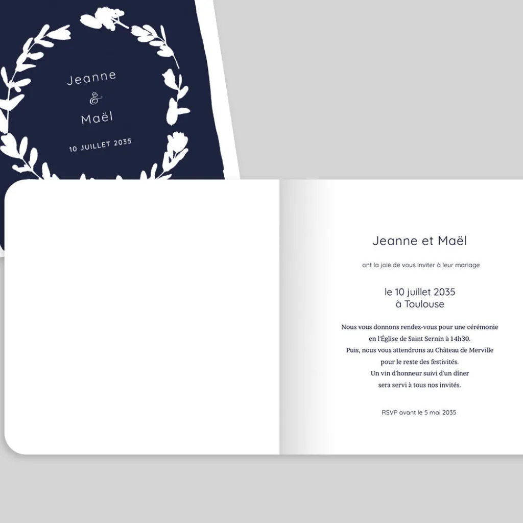 Faire-part Mariage Chic | Faire-part Mariage Original^Planet cards Cyanotype