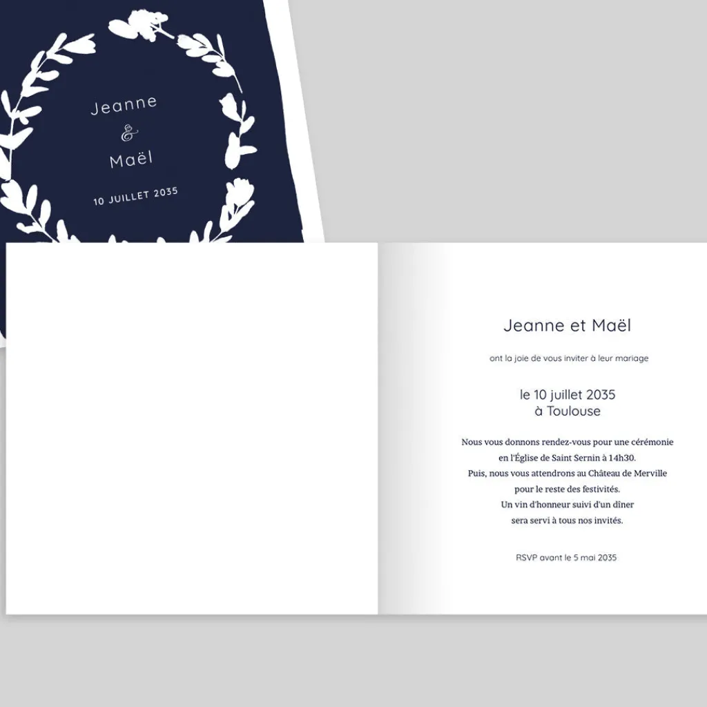 Faire-part Mariage Chic | Faire-part Mariage Original^Planet cards Cyanotype