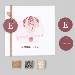 Créations En Collaboration | Faire-part Naissance Fille^Planet cards Dans les Airs