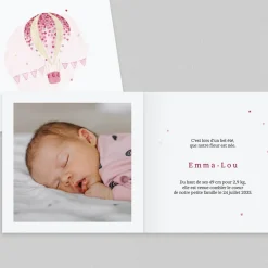 Créations En Collaboration | Faire-part Naissance Fille^Planet cards Dans les Airs