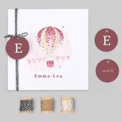Créations En Collaboration | Faire-part Naissance Fille^Planet cards Dans les Airs