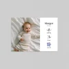 Faire-part Naissance Fille^Planet cards Delphimium Et Pictos