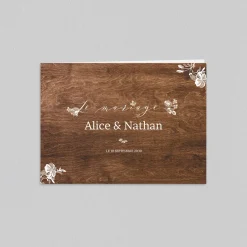 Faire-part Mariage Champêtre^Planet cards Dentelle et bois