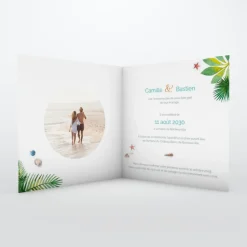 Faire-part Mariage Champêtre^Planet cards Destination plage