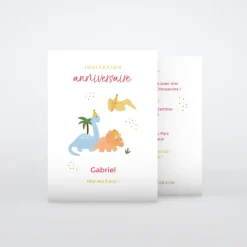 Carte Invitation Anniversaire Enfant Animaux^Planet cards Dinosaure