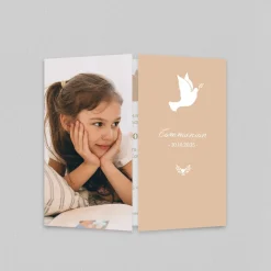 Faire-part Communion^Planet cards Douce colombe
