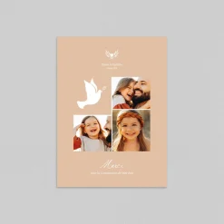 Carte Remerciement Communion^Planet cards Douce colombe
