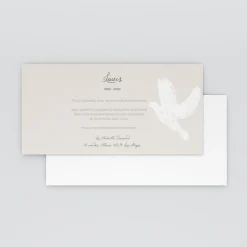 Carte Remerciement Décès^Planet cards Douce Envolée