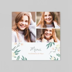 Carte Remerciement Confirmation^Planet cards Douce Pivoine