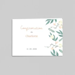 Faire-part Confirmation^Planet cards Douce Pivoine
