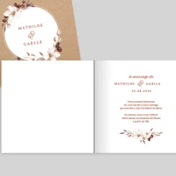 Faire-part Mariage Champêtre^Planet cards Douceur d'Automne