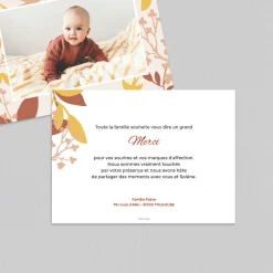 Carte Remerciement Naissance Fille^Planet cards Douceur De La Nature