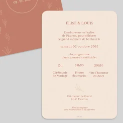 Faire-part Mariage Champêtre^Planet cards Douceur Naturelle