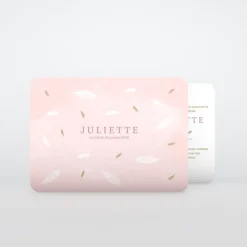 Faire-part Naissance Fille^Planet cards Douceur Plume