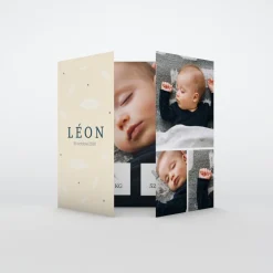 Faire-part Naissance Fille^Planet cards Douceur Plume
