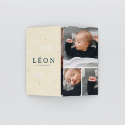 Faire-part Naissance Fille^Planet cards Douceur Plume